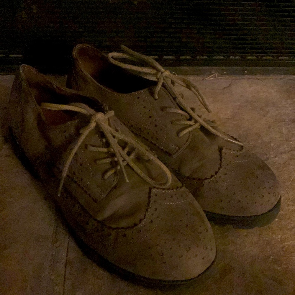 Suede Tan Oxfords
